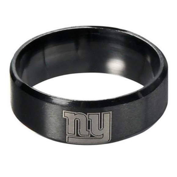 Other - New York Giants Black Stainless Steel Ring